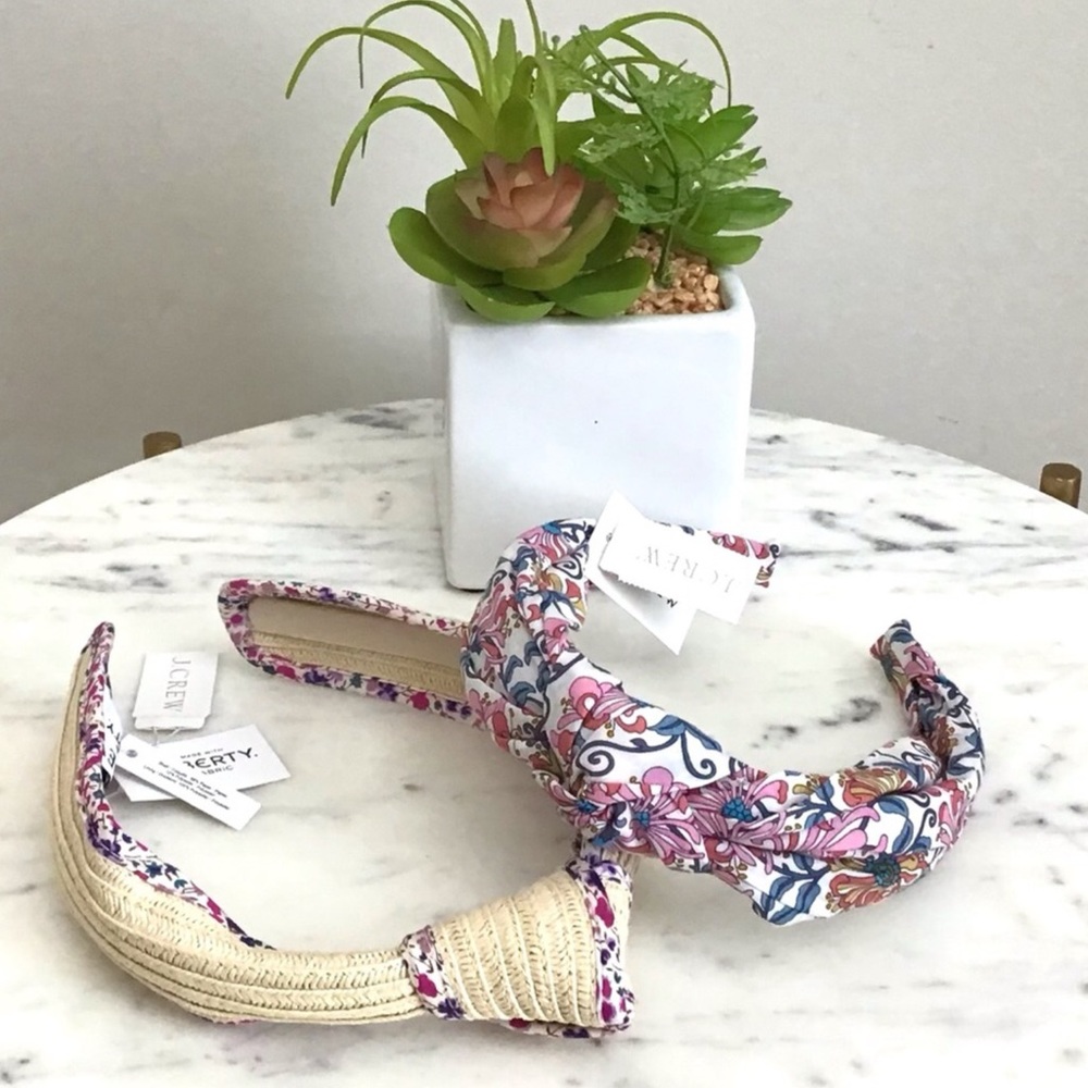 J. CREW Liberty London Print Set of Two Headbands New With Tag